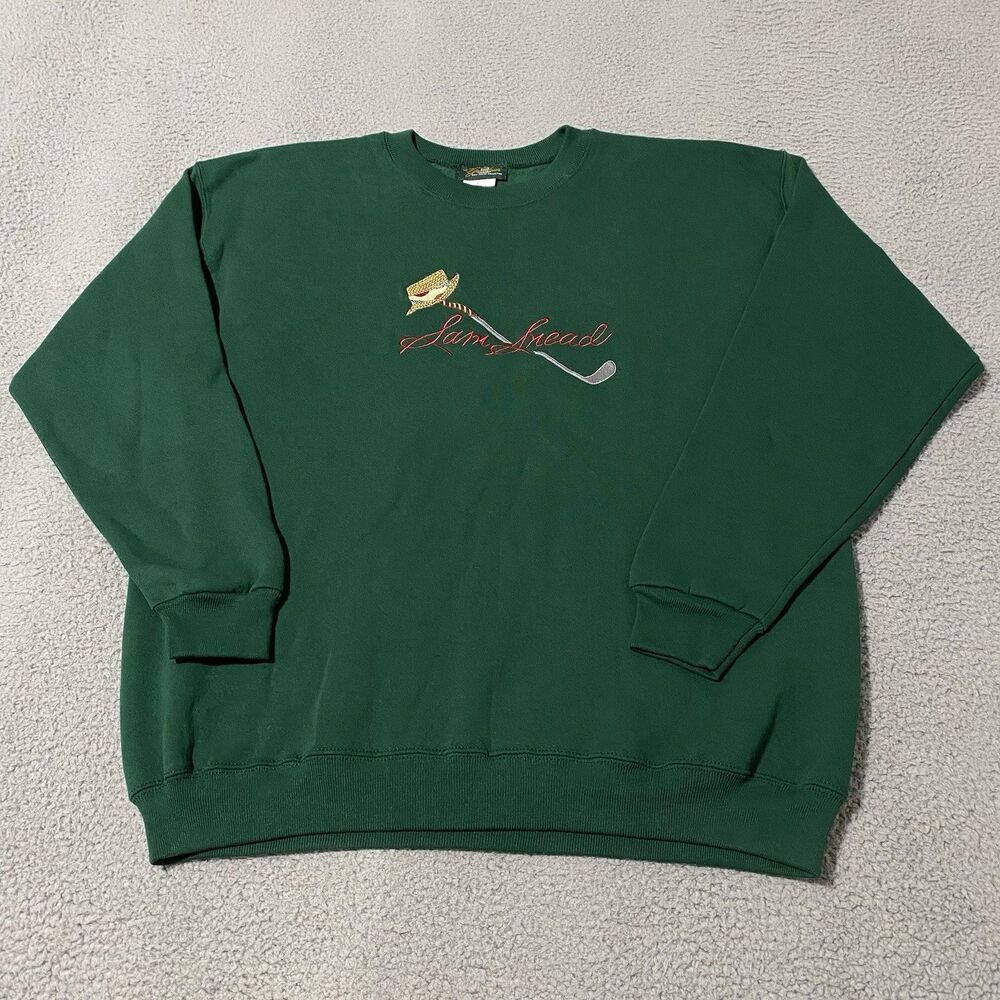 Vintage Greenbrier Sam Snead Sweatshirt Mens XL Green Golf Crewneck Pullover